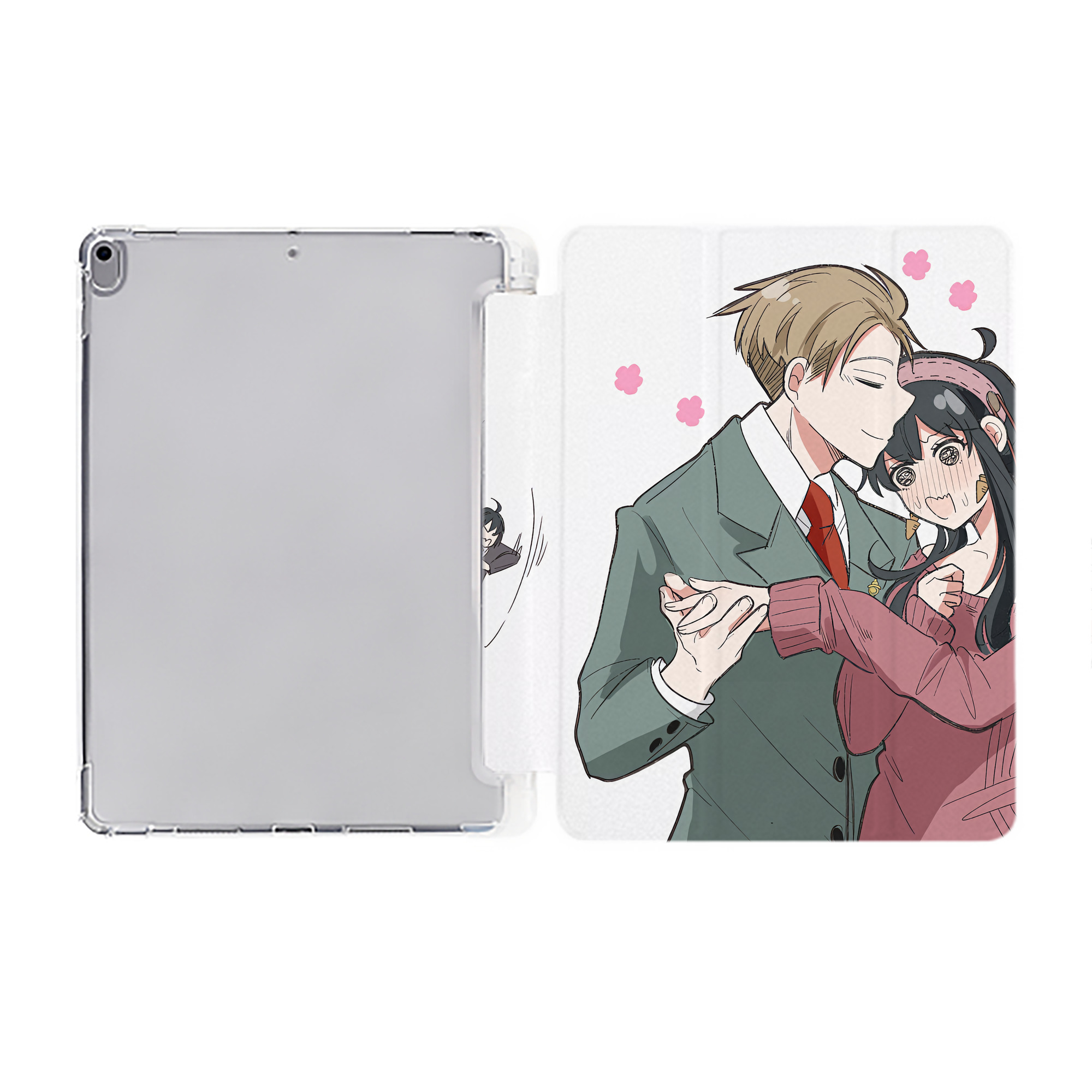 （画像用） SPY×FAMILY间谍家家酒 IPad ケース ペン収納付き 三つ折りスタンド PUレザー×シリコン 対応機種9.5/10.5/10.9インチ